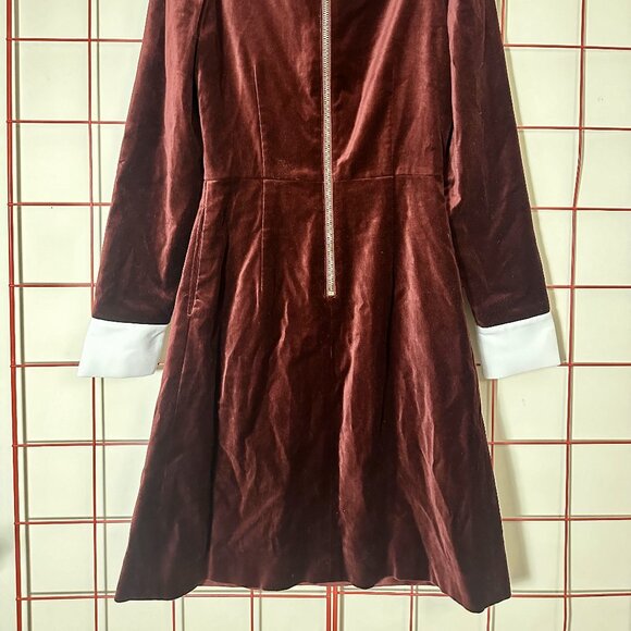 Ted Baker Red Velvet Dress - 0 - Picture 6 of 6